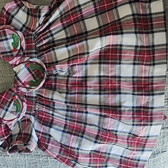 Plaid Baby Christmas Dress with Bloomers - Picture 5 of 5